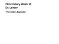 Film History Week 11 PowerPoint PPT Presentation