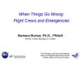 When Things Go Wrong: Flight Crews and Emergencies PowerPoint PPT Presentation