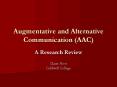 Augmentative and Alternative Communication AAC PowerPoint PPT Presentation
