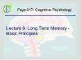 Lecture 6: Long Term Memory Basic Principles PowerPoint PPT Presentation