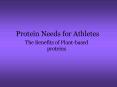 Protein Needs for Athletes PowerPoint PPT Presentation