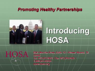 HOSA Health Occupations  Students of America
