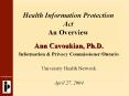 Health Information Protection Act An Overview PowerPoint PPT Presentation