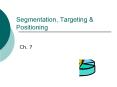 Segmentation, Targeting PowerPoint PPT Presentation
