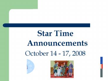 Star Time Announcements