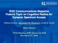 IEEE Communications Magazine Feature Topic on Cognitive Radios for Dynamic Spectrum Access PowerPoint PPT Presentation