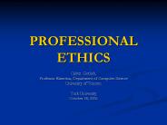 PROFESSIONAL ETHICS