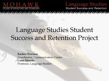 Language Studies Student Success and Retention Project