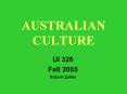AUSTRALIAN CULTURE PowerPoint PPT Presentation