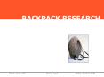 BACKPACK RESEARCH PowerPoint PPT Presentation