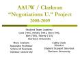 AAUW Clarkson Negotiations U' Project 20082009 PowerPoint PPT Presentation
