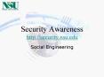 Security Awareness http:security'nsu'edu PowerPoint PPT Presentation
