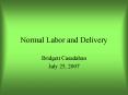Normal Labor and Delivery PowerPoint PPT Presentation