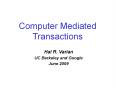 Computer Mediated Transactions Implications for economic transf PowerPoint PPT Presentation