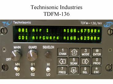 Technisonic Industries TDFM136