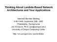 Thinking About Lambda-Based Network Architectures and Your Applications PowerPoint PPT Presentation