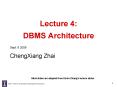 Lecture 4: DBMS Architecture PowerPoint PPT Presentation