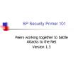 SP Security Primer 101 PowerPoint PPT Presentation