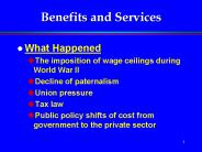 Benefits and Services