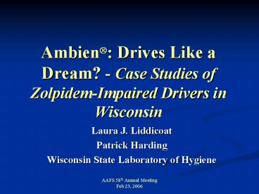 AAFS 58th Annual Meeting