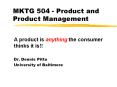 MKTG%20504%20-%20Product%20and%20Product%20Management PowerPoint PPT Presentation