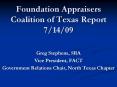 Foundation Appraisers Coalition of Texas Report 71409
