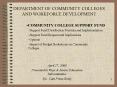 DEPARTMENT OF COMMUNITY COLLEGES AND WORKFORCE DEVELOPMENT PowerPoint PPT Presentation
