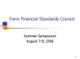 Farm Financial Standards Council PowerPoint PPT Presentation