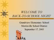 WELCOME TO BACK-TO-SCHOOL NIGHT
