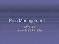 Pain Management PowerPoint PPT Presentation