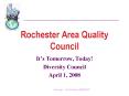 Rochester Area Quality Council PowerPoint PPT Presentation