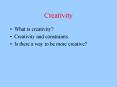 Creativity PowerPoint PPT Presentation