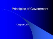 Principles of Government