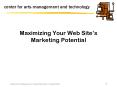 Maximizing Your Web Sites Marketing Potential PowerPoint PPT Presentation