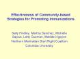 Effectiveness of Community-based Strategies for Promoting Immunizations PowerPoint PPT Presentation