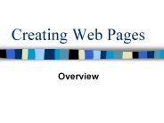Creating Web Pages