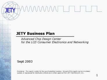 JETY Business Plan