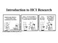 Introduction to HCI Research PowerPoint PPT Presentation