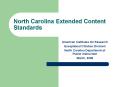 North Carolina Extended Content Standards PowerPoint PPT Presentation
