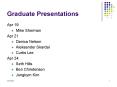 Graduate Presentations PowerPoint PPT Presentation