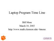 Laptop Program Time Line
