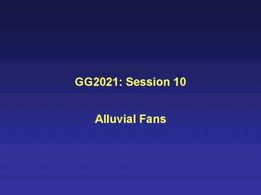 GG2021: Session 10