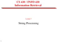 CS 430 INFO 430 Information Retrieval