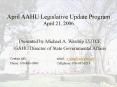 April WIFS Legislative Update Program Wednesday, April 19, 2006 Presented by Michael A' Wardrip LUTC PowerPoint PPT Presentation