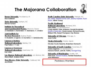 The Majorana Collaboration