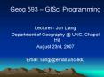 Geog 593 GISci Programming PowerPoint PPT Presentation