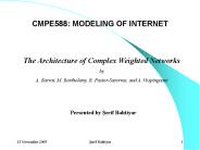 CMPE588: MODELING OF INTERNET