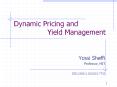 Dynamic Pricing and         Yield Management PowerPoint PPT Presentation