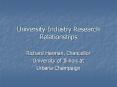 UniversityIndustry Research Relationships PowerPoint PPT Presentation