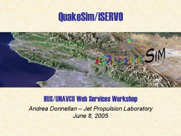 IRIS/UNAVCO Web Services Workshop